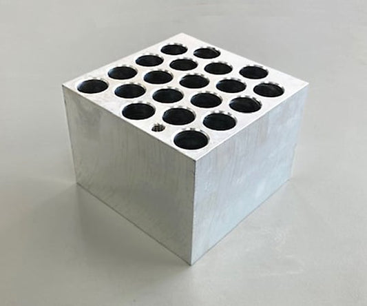 Dry block bath aluminum block for 20 test tubes 18mm AB-185 1 piece