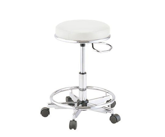 Premium Laboratory Chair (TAKUMI) White with Ring TKM-455RW 1 piece