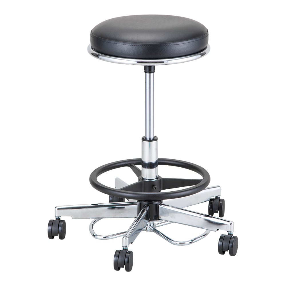Premium Laboratory Chair (TAKUMI) Black with Ring and Foot Pedal TKM-455RF 1 pc