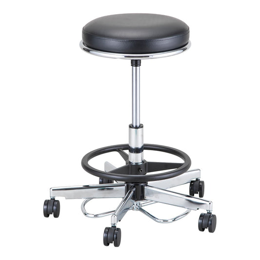 Premium Laboratory Chair (TAKUMI) Black with Ring and Foot Pedal TKM-455RF 1 pc