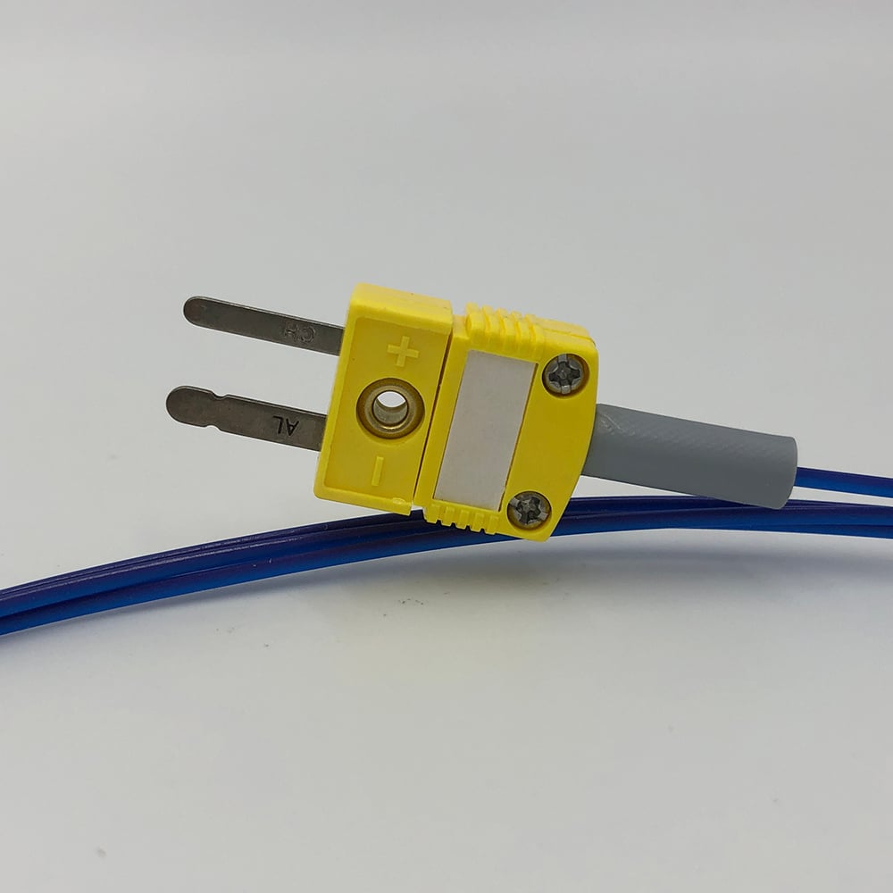 極細温度センサー(K熱電対)　φ0.25mm　100mm　オメガコネクタ 1個