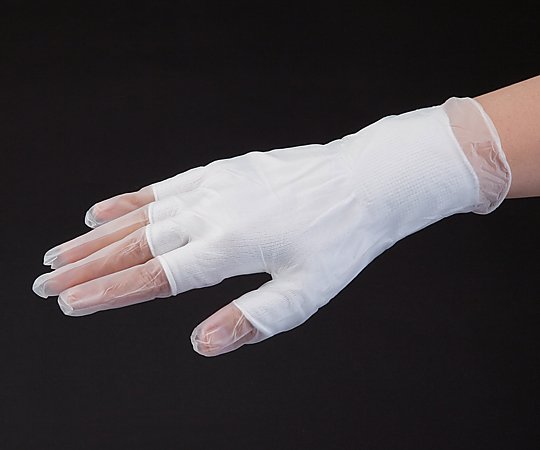 アズピュアインナー手袋 指先無し フリー ミドルカット 10双入 滅菌済 1袋(10双入)