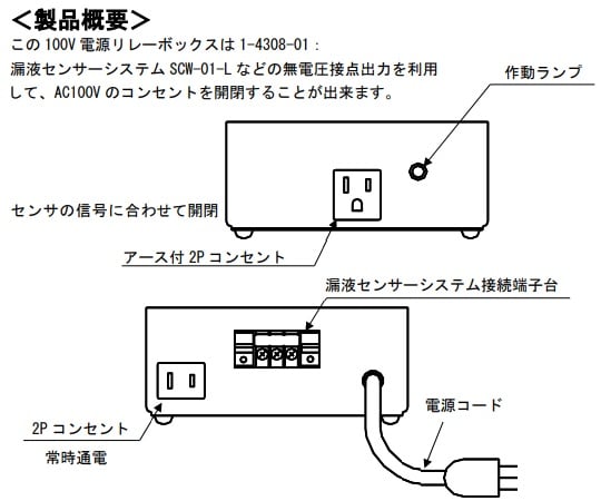 漏液センサーシステム用100V電源リレーボックス　LT-109 1台