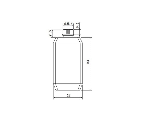 Square bottle (flat type) non-sterile 1 bottle K-500 1 bottle