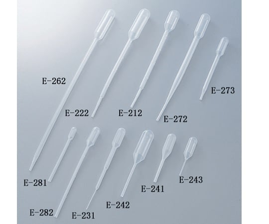 ピペット　計量線・目盛付き　1mL　140mm　1000本入　E-212 1箱(1000本入)