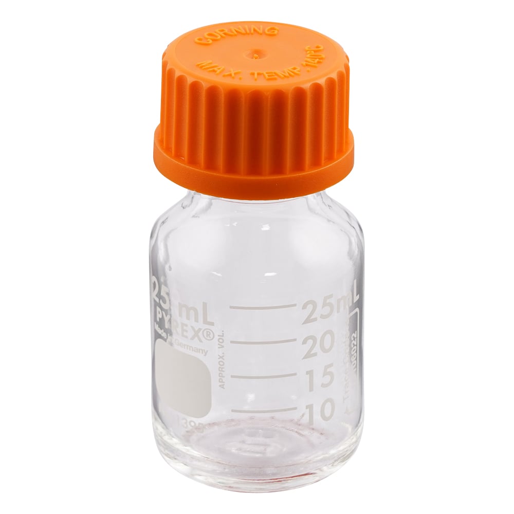 Medium bottle (with PYREX(R) orange cap) transparent 25mL 1395-25 1 bottle