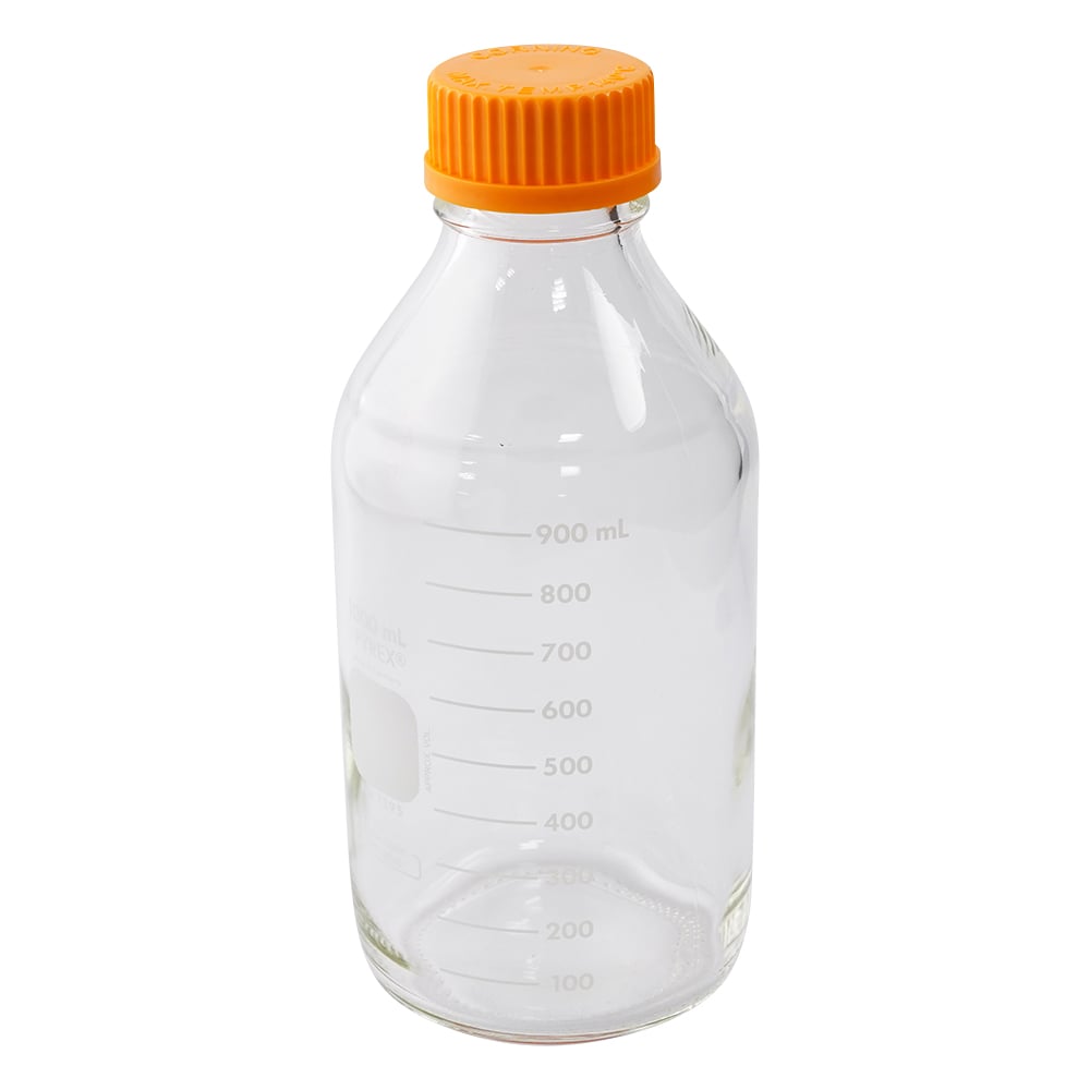 Medium bottle (with PYREX(R) orange cap) transparent 1000mL 1395-1L 1 bottle