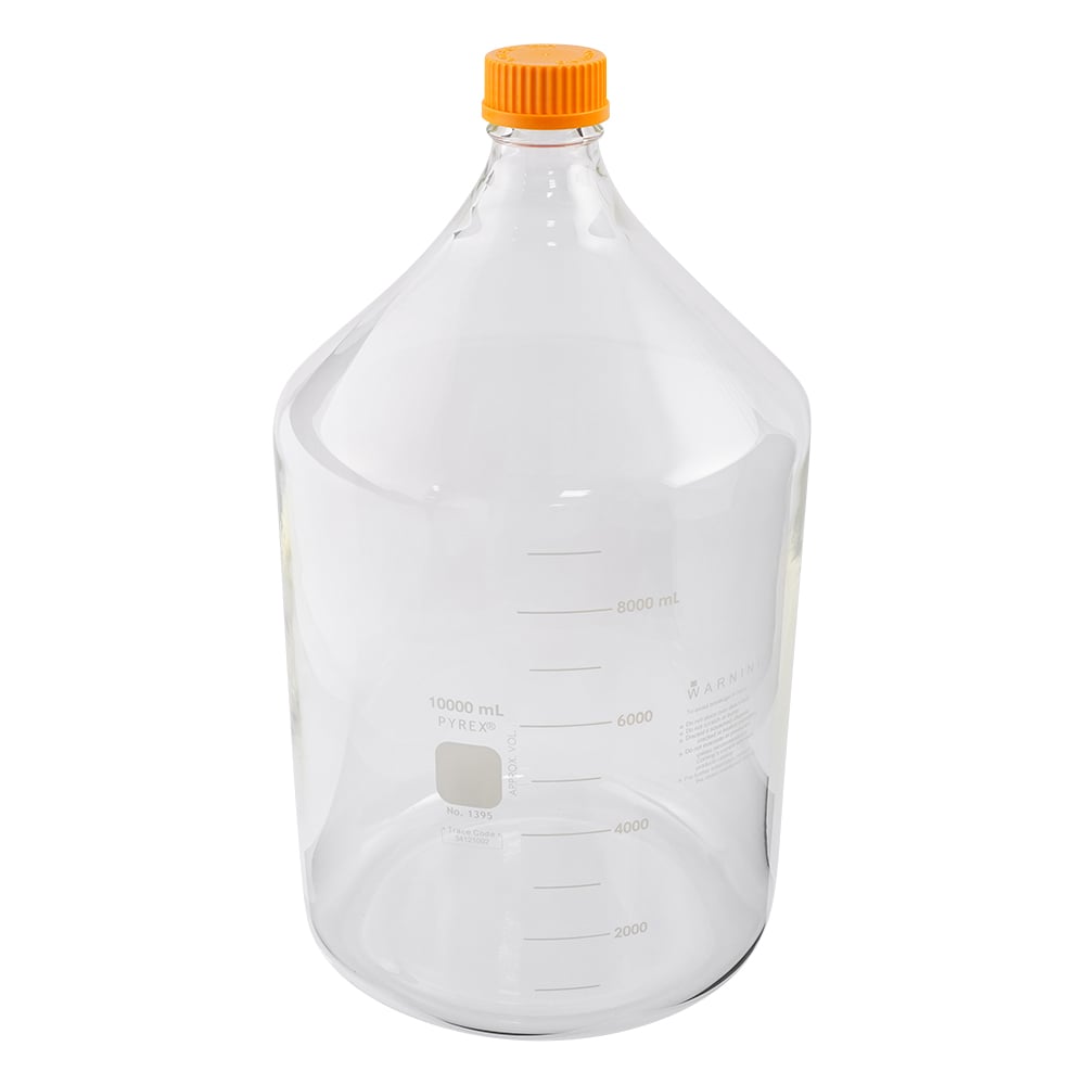 메디움병(PYREX(R) 오렌지 캡 첨부) 투명 10000mL 1395-10L 1개