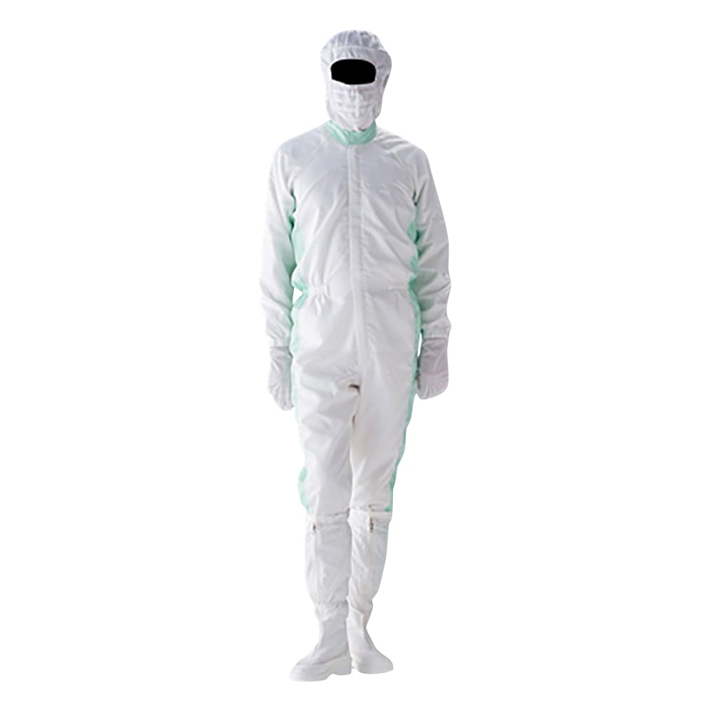 Cleanroom coveralls, white x green, 3L, FC131A-13, 3L, 1 unit