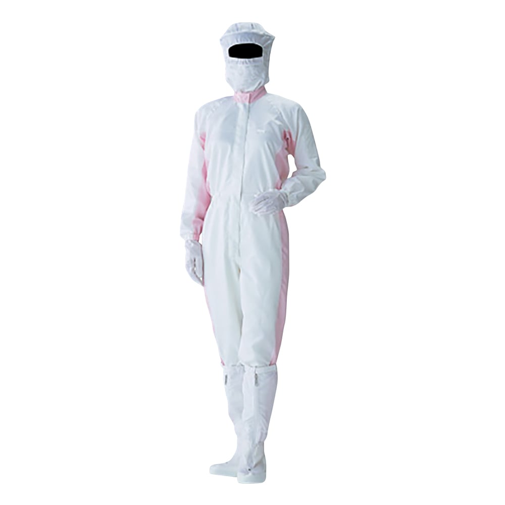 클린 룸용 참치복 화이트×핑크 3L FC132B-14 3L 1벌