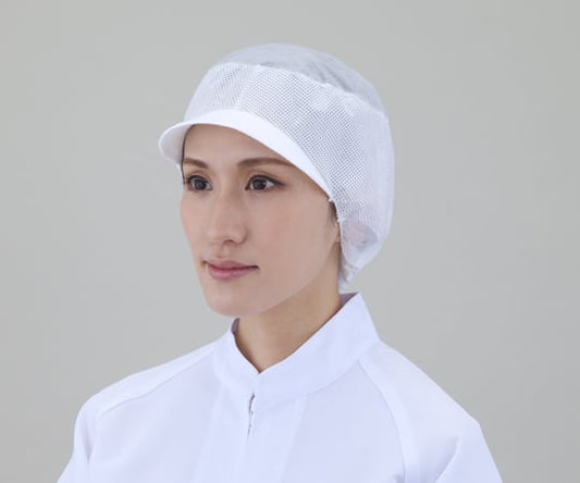 でんでん帽 50枚入 ツバ付き・通気型 ホワイト　CA-104 1箱(50枚入)