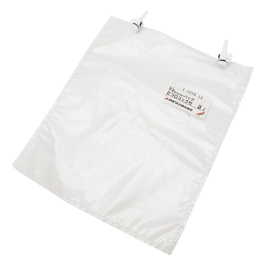 Sampling bag (2 fluoride) 2-port cock 3L 1 piece