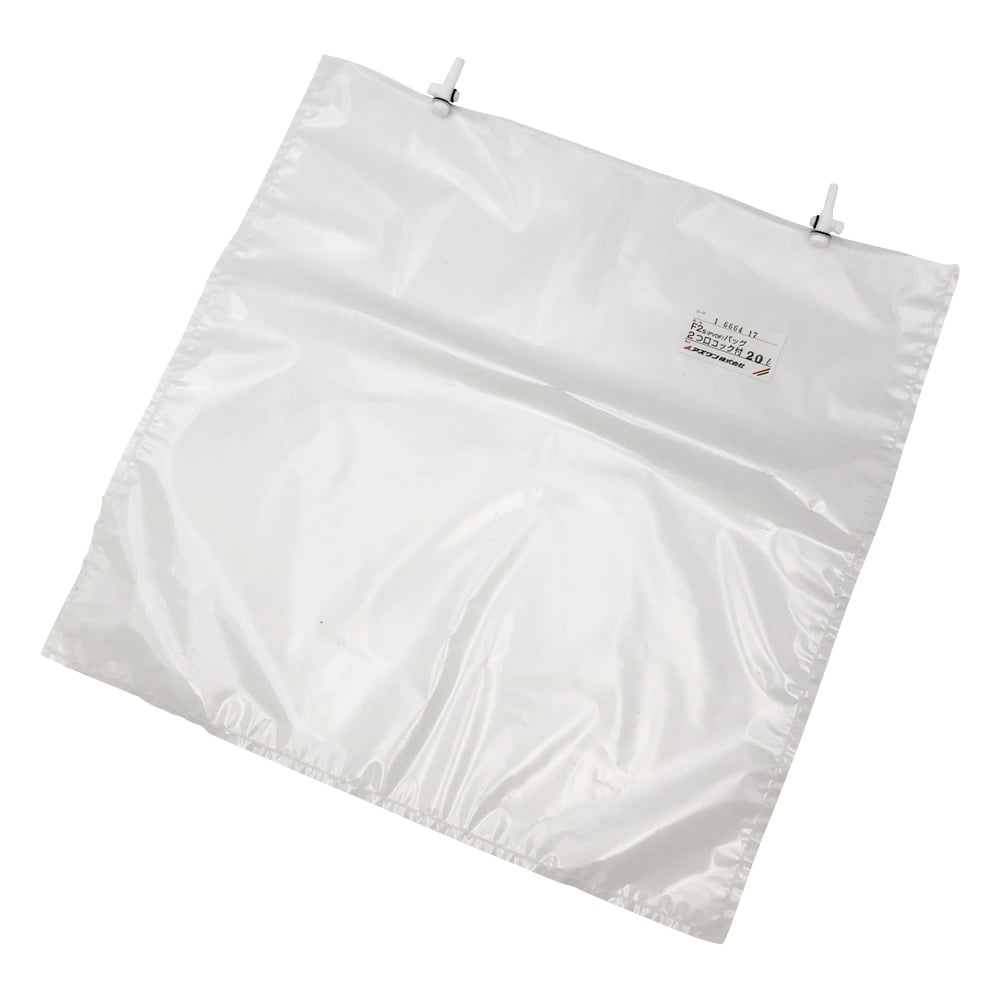 Sampling bag (2 fluoride) 2-port cock 20L 1 piece