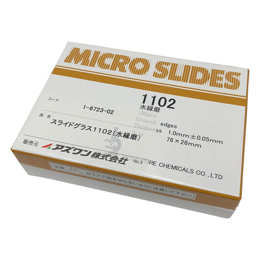 スライドグラス　水縁磨　1.0mm　100枚入　1102 1箱(100枚入)