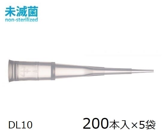 ダイアモンドチップ　DL10　EasyPack　未滅菌　0.1～20μL　200本×5袋入　F161451 1箱(200本×5袋入)