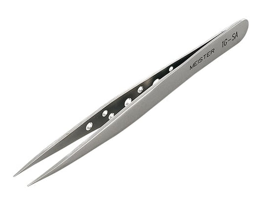 MEISTER Tweezers, Extra Fine, Acid-Resistant Steel, 1G-SA, 1 Piece