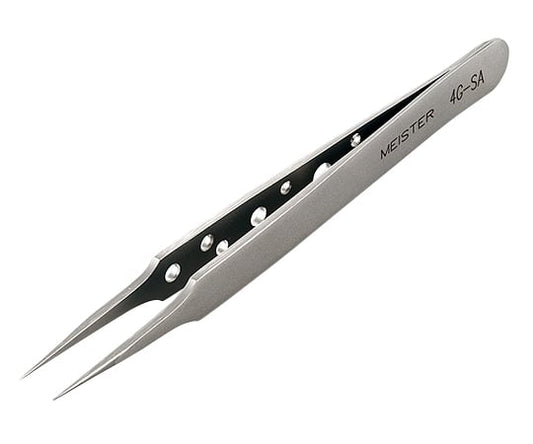 MEISTER Tweezers, Extra Fine, Acid-Resistant Steel, 4G-SA, 1 Piece
