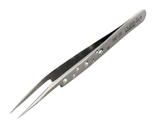 MEISTER Tweezers, Sharp Tip, Acid Resistant Steel, 5AG-SA, 1 Piece