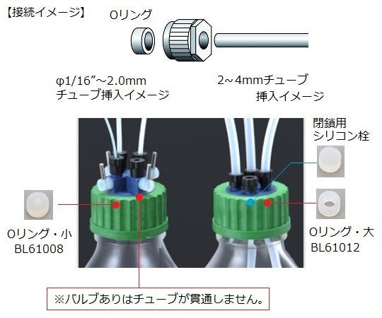 Screw-top bottle cap (for hard tubes, GL45) with valve, 1 piece, BL60708, 1 piece