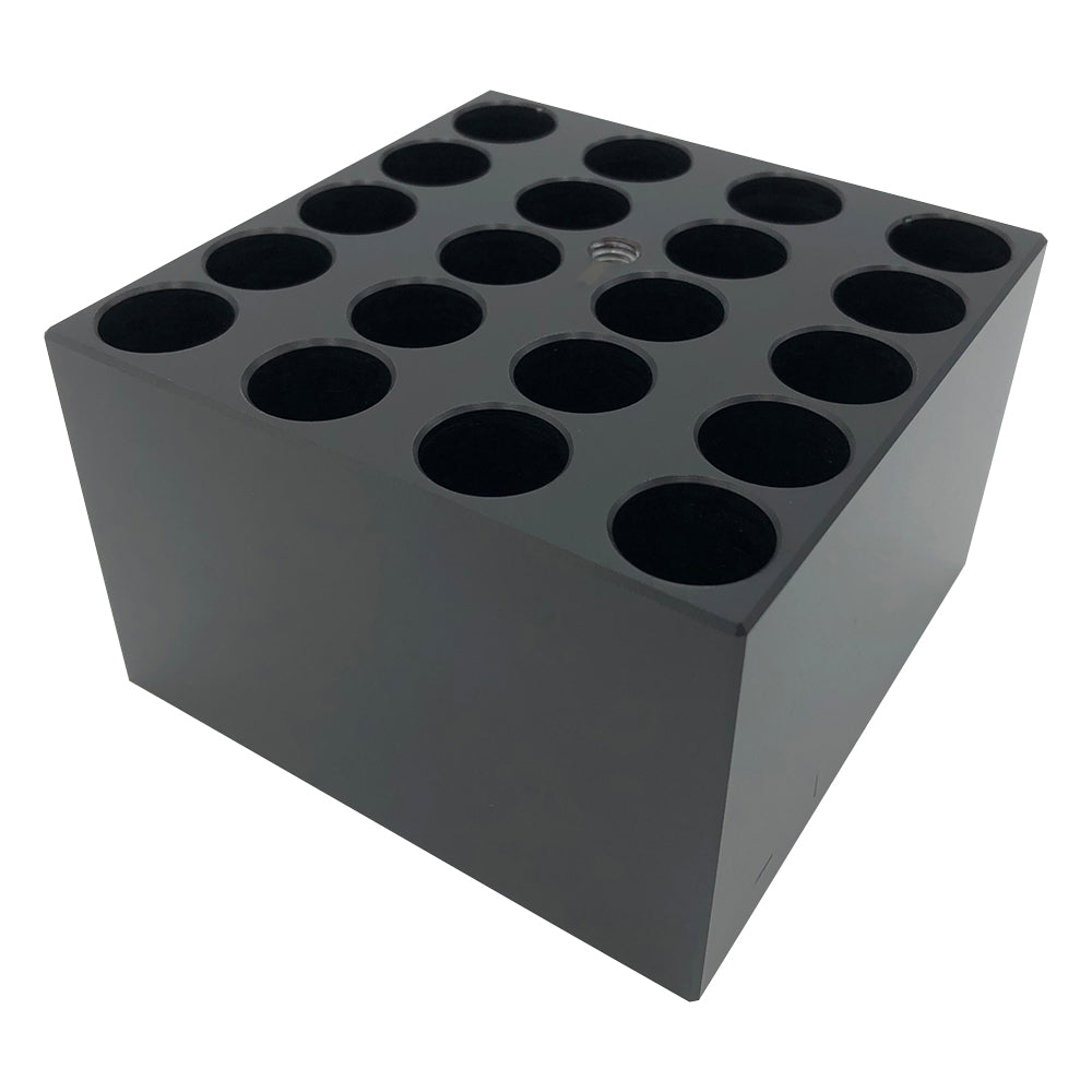 Dry block bath aluminum block for 20 test tubes (18mm) 1 piece
