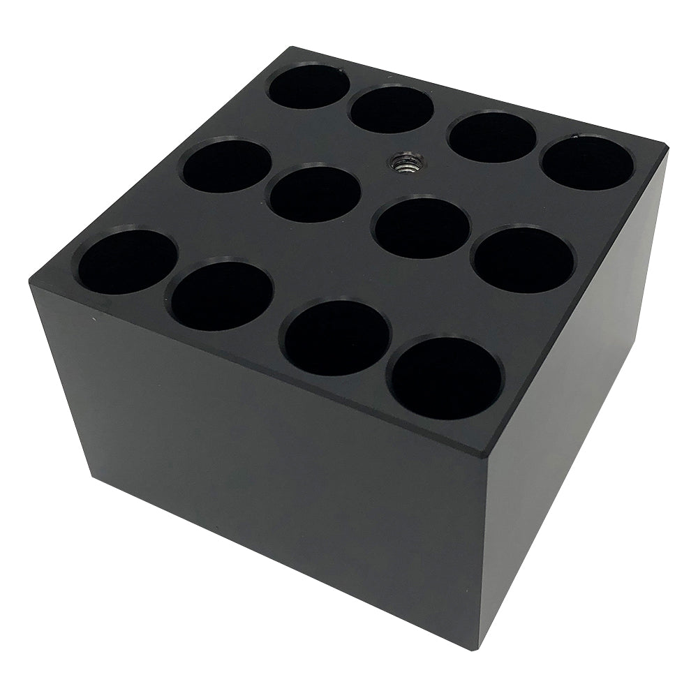 Dry block bath aluminum block for 12 test tubes 21mm 1 piece