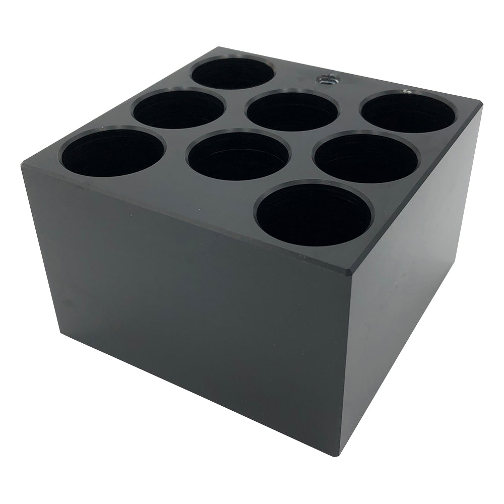 Dry block bath aluminum block for 8 test tubes 30mm x 1