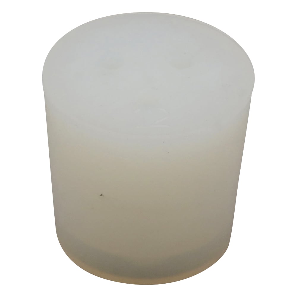 Silicone stopper with hole, 1 piece, size 12, 1 piece