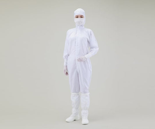 無塵衣・AS197C　フード付きツナギ服　白　5L 1着