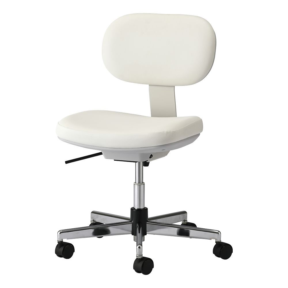 導電チェア 背付き 導電 ウレタン巻双輪キャスター（EH型）ホワイト　DC-EH16W 1個