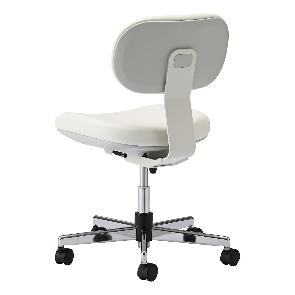 導電チェア 背付き 導電 ウレタン巻双輪キャスター（EH型）ホワイト　DC-EH16W 1個