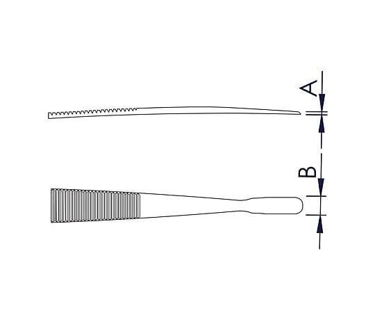플랫 핀셋 125 1개