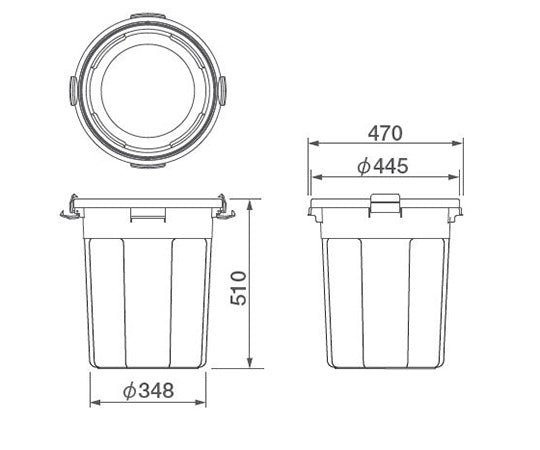에코 폴리 페루 원형 # 45 본체 그레이 PEN45H 본체 1 개