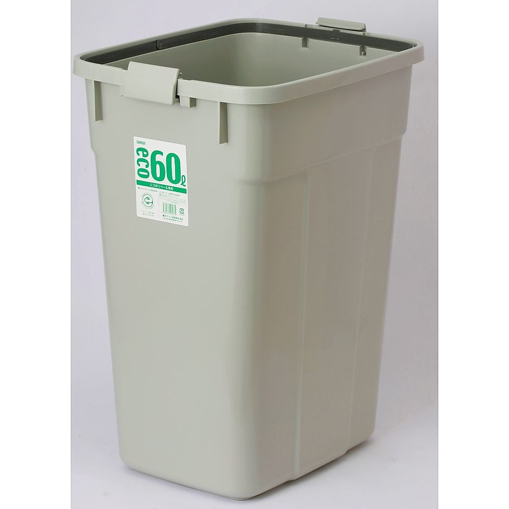 Eco Poly Pail Square Type #60 Body Gray PEK60H Body 1 pc