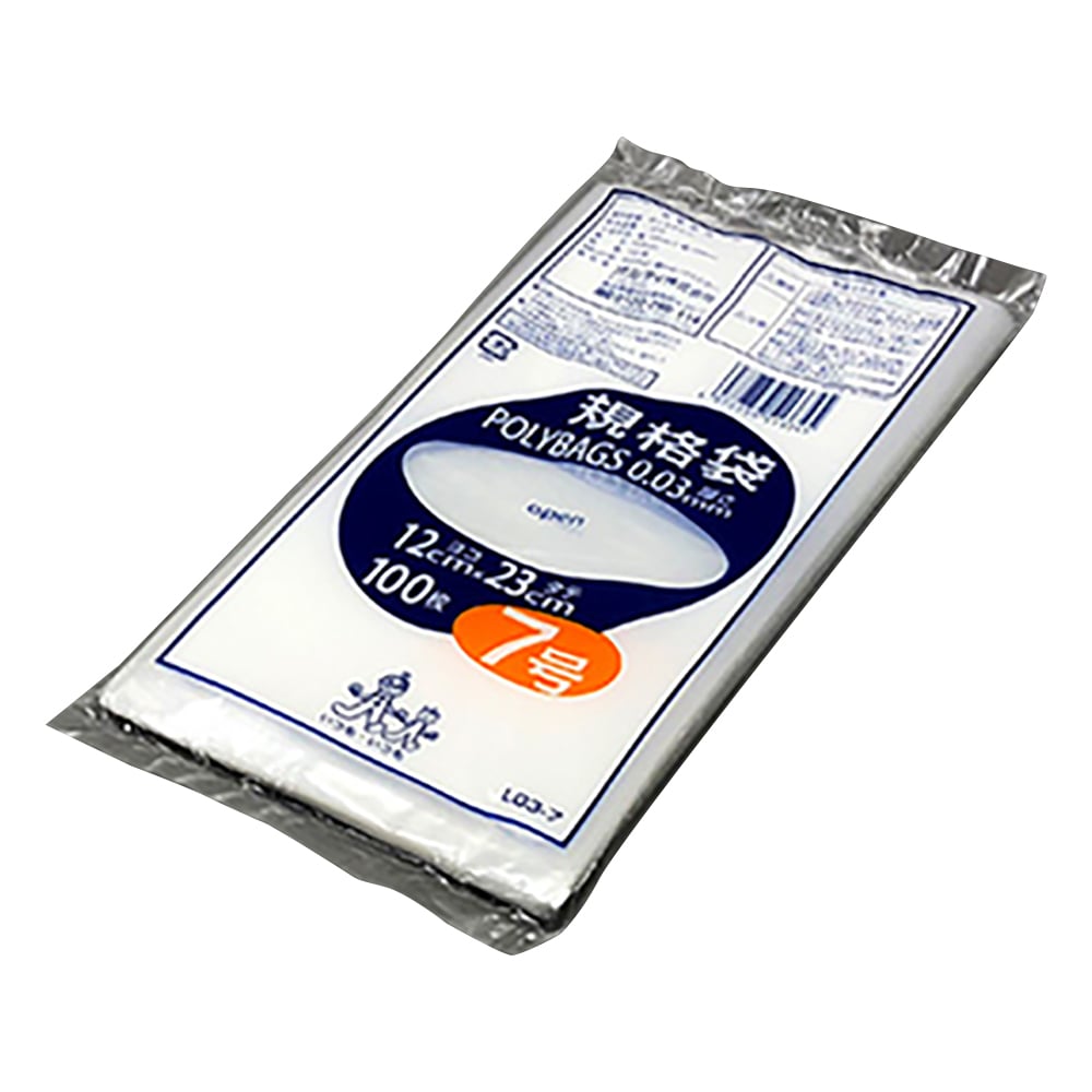Polybag standard bag (0.03mm) 120×230mm 100 pieces L03-7 1 bag (100 pieces)