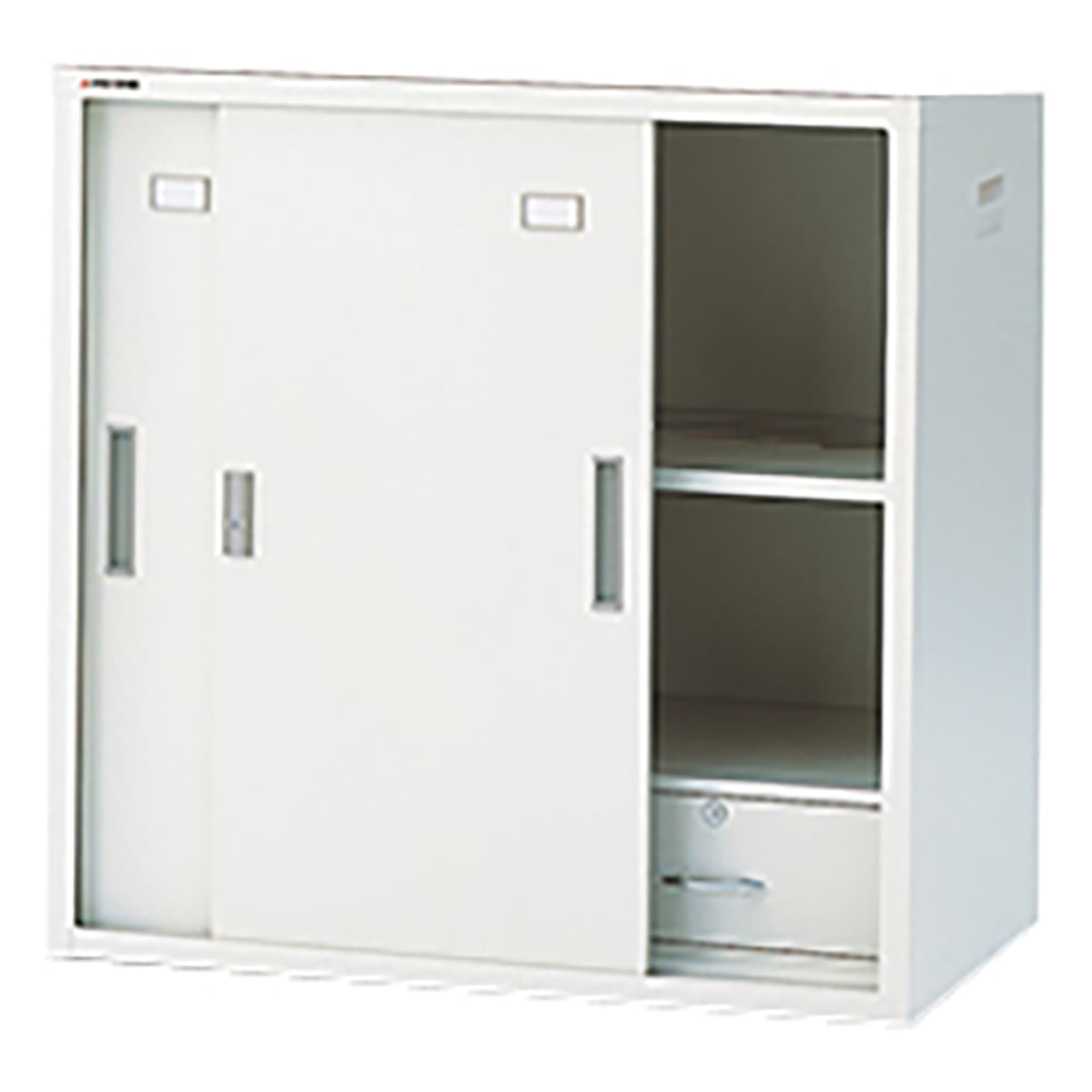 Chemical-resistant sliding cabinet (with drawers) with steel doors (deep) N-515DH･OW 1 unit