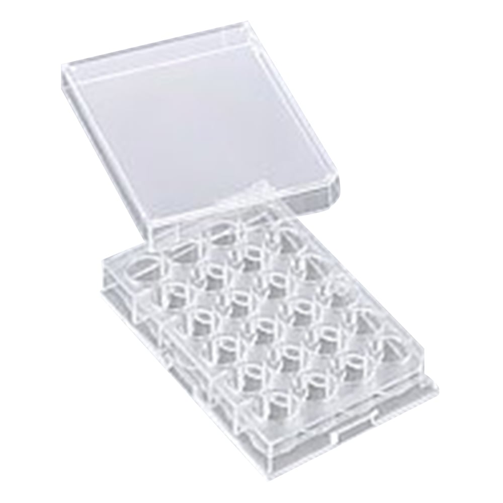 24-well plate, flat bottom, with cover, sterilized, 60 pieces, P24F01S, 1 box (1 piece x 60 bags)