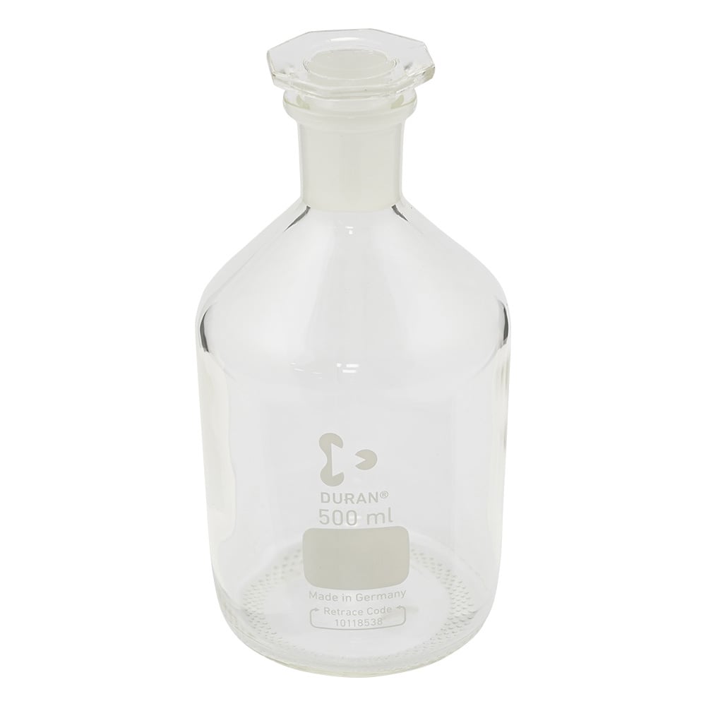 試薬瓶（栓付き）（デュラン(R)）　白　500mL　211654408 1本