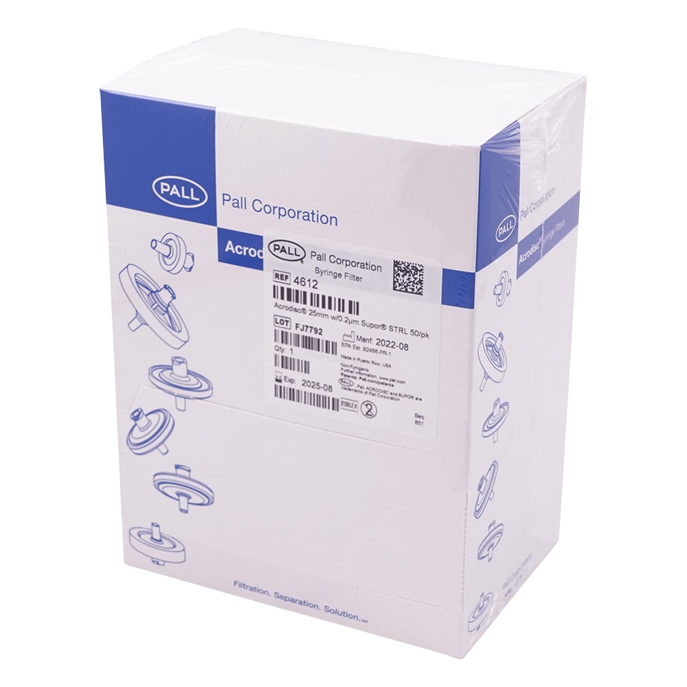멸균 주사기 필터(스포어(R) 아크로 디스크) φ25mm/0.2μm 1상자(50개입) 4612 1상자(50개입)