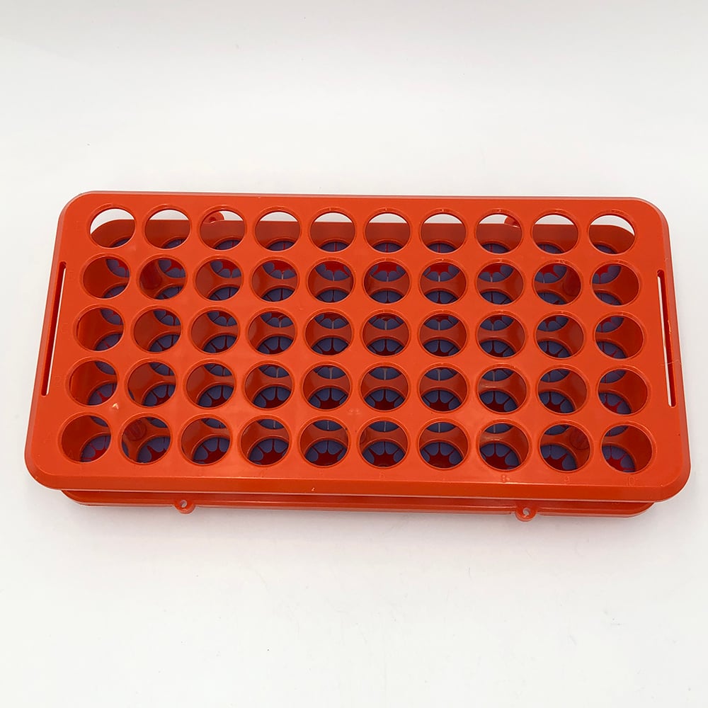 Test tube rack φ16.5mm x 50 tubes Orange H1018 1 unit