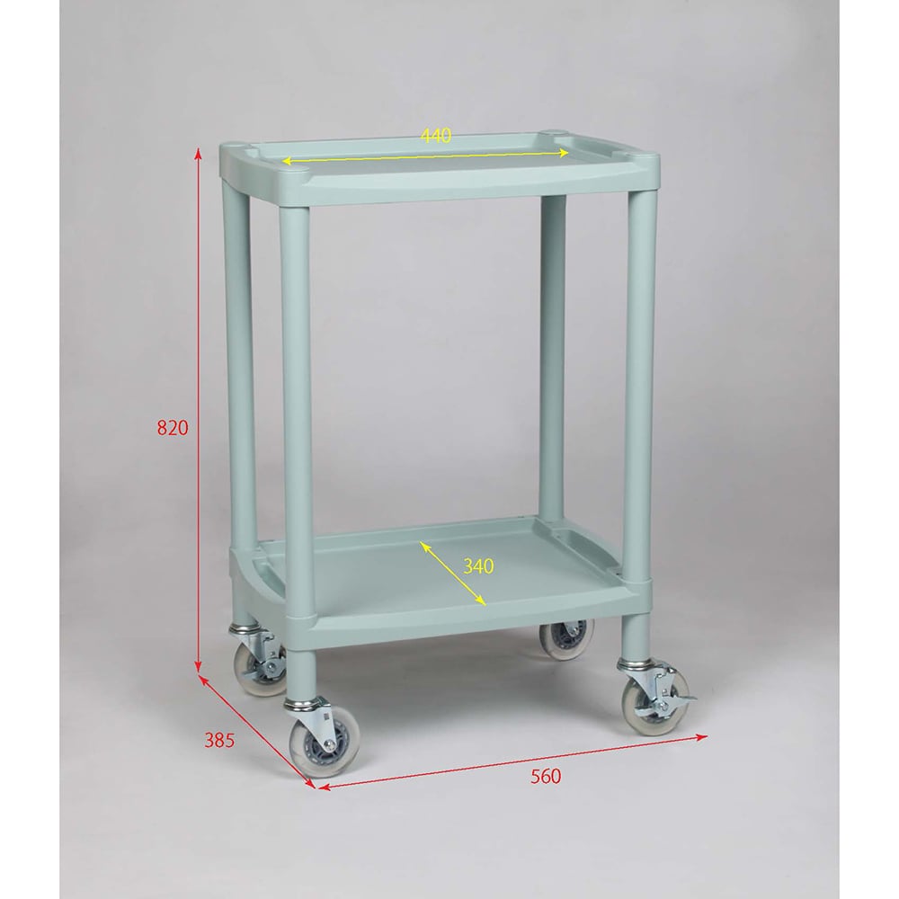 Plastic Cart 560 x 385 x 820mm 2 shelves Y101A 1 unit