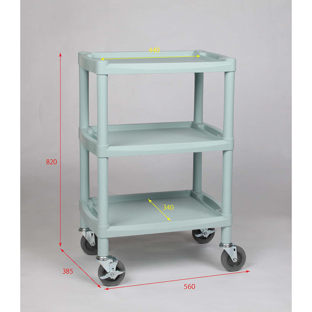 플라스틱 왜건 560×385×820mm 선반 3단 Y101B 1대