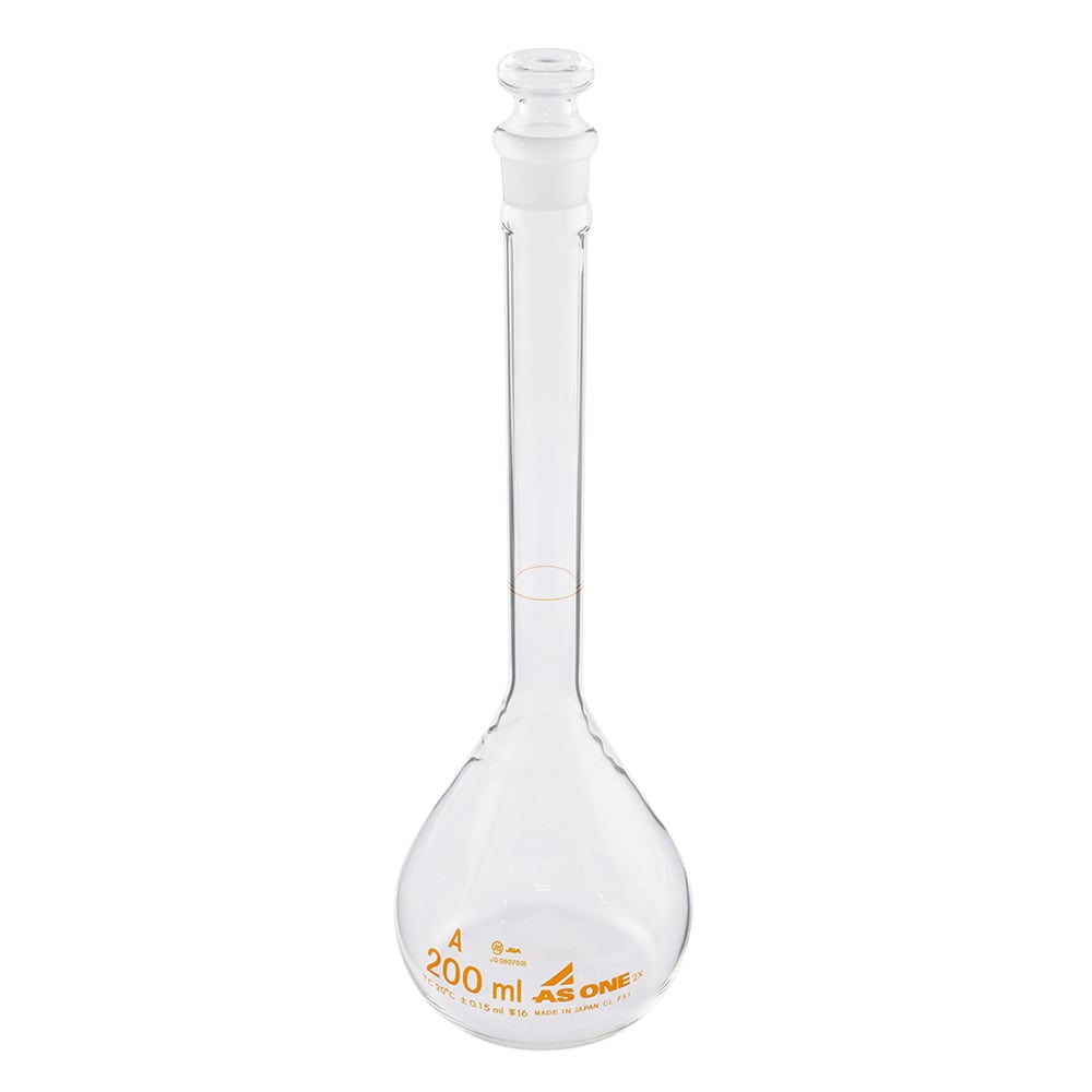 Volumetric flask, white, 200mL, 1 piece