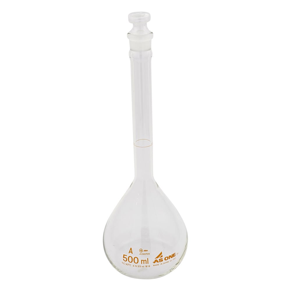 メスフラスコ　白　500mL 1個