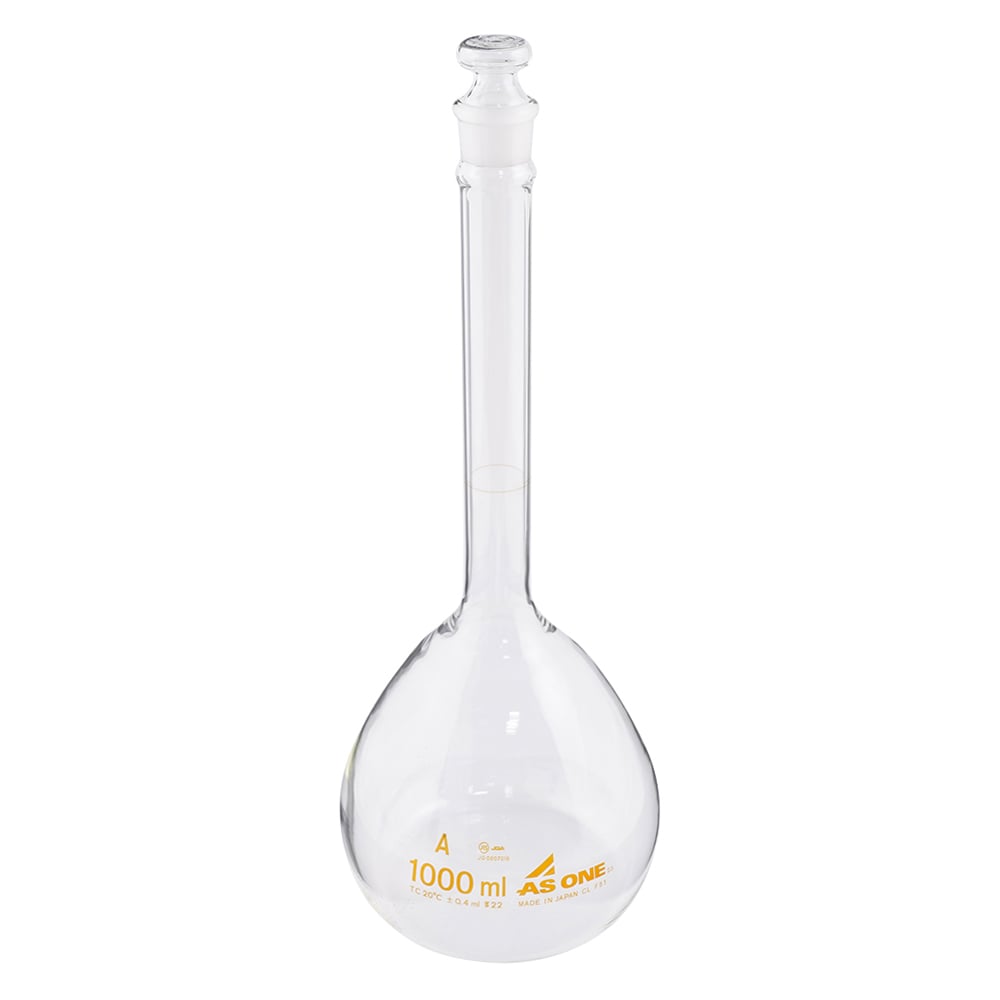 Volumetric flask, white, 1000mL, 1 piece