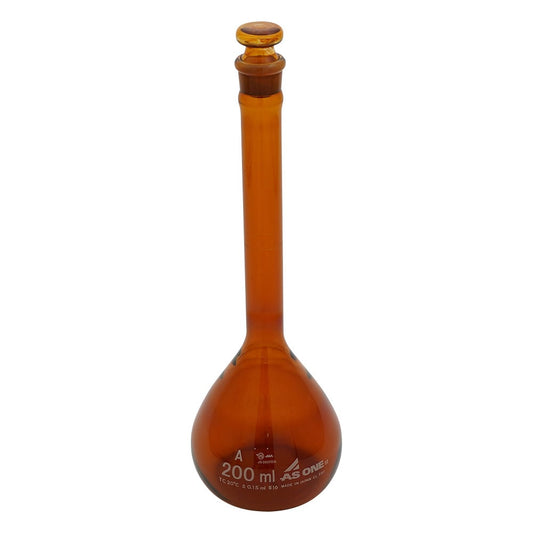 メスフラスコ　茶　200mL 1個