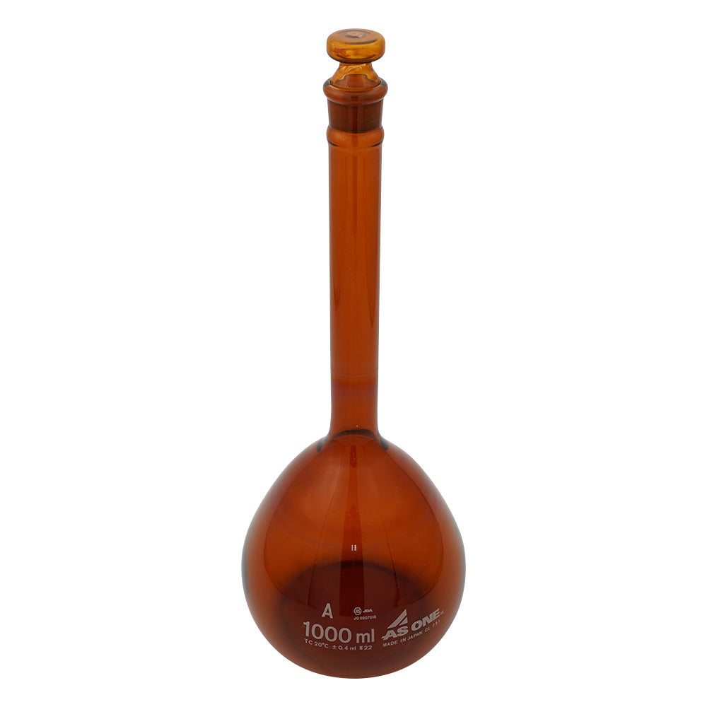 Volumetric flask, brown, 1000mL, 1 piece