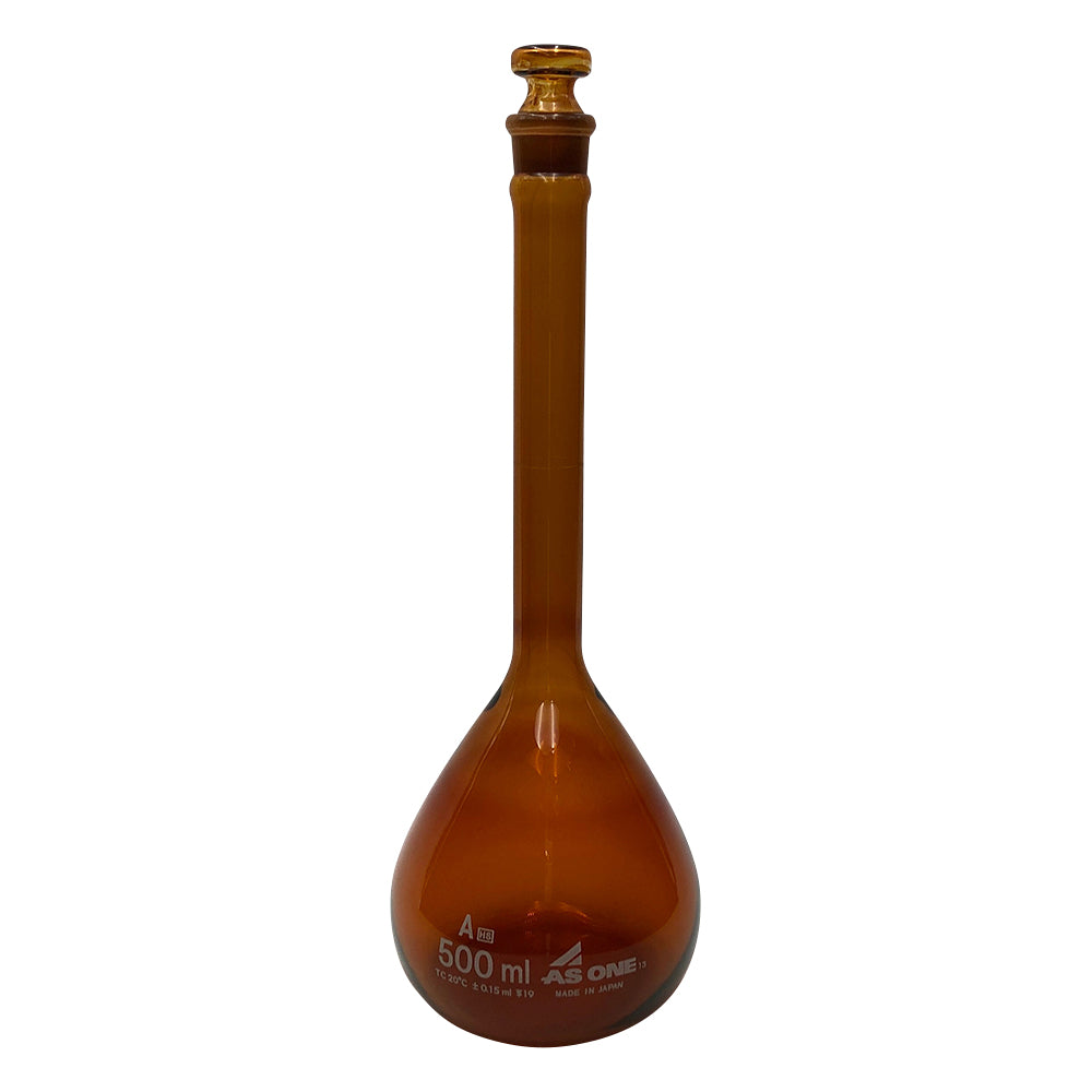 高精度メスフラスコ　茶　500mL 1個