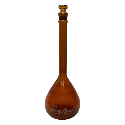 高精度メスフラスコ　茶　500mL 1個
