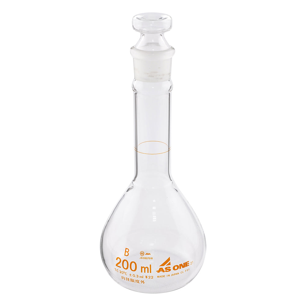 短型メスフラスコ　白　200mL 1個