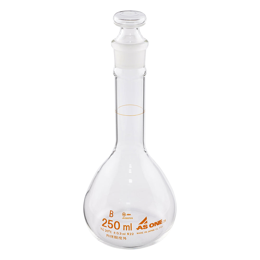 短型メスフラスコ　白　250mL 1個